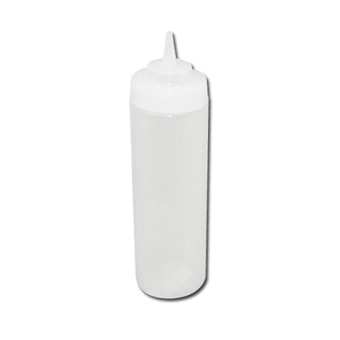 translucent bottle with a white lid