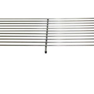 speed rail set made up of two 43" wire grates, chrome plated with black rubber feet
