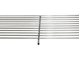 speed rail set made up of two 43" wire grates, chrome plated with black rubber feet