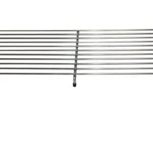 speed rail set made up of two 43" wire grates, chrome plated with black rubber feet