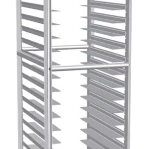 adjustable, wide slot pan rack, 20 slots, 5" casters