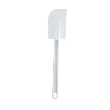 white, plastic 14" spatula, flat scraper blade