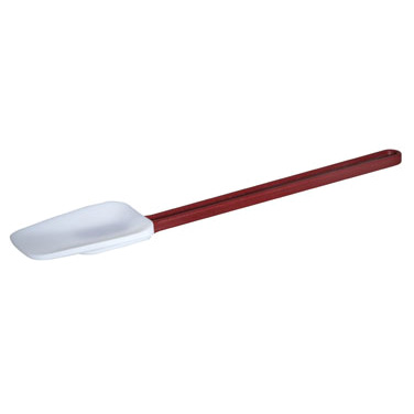 16" spatula with white bowl shaped blade and red plastic handle