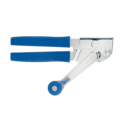 handheld can opener with easy to grip twist, soft grip handle and chrome plated cutter