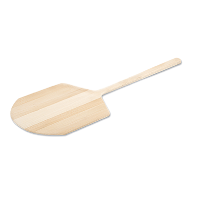 wooden pizza peel, tapered edges