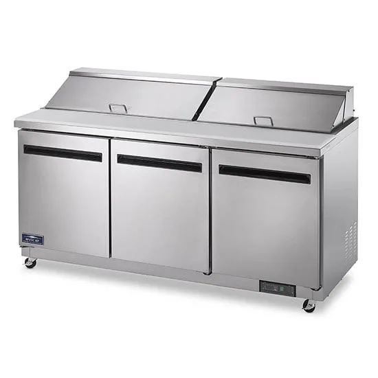 Arctic Air AST72R THREE DOOR SANDWICH/SALAD PREP TABLE – 72″