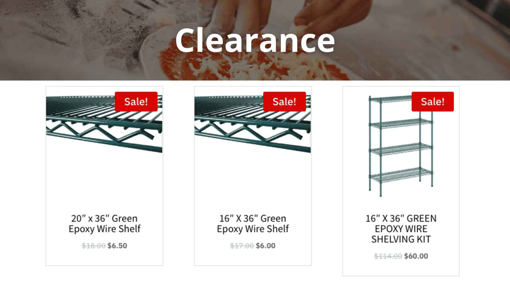 Clearance Page